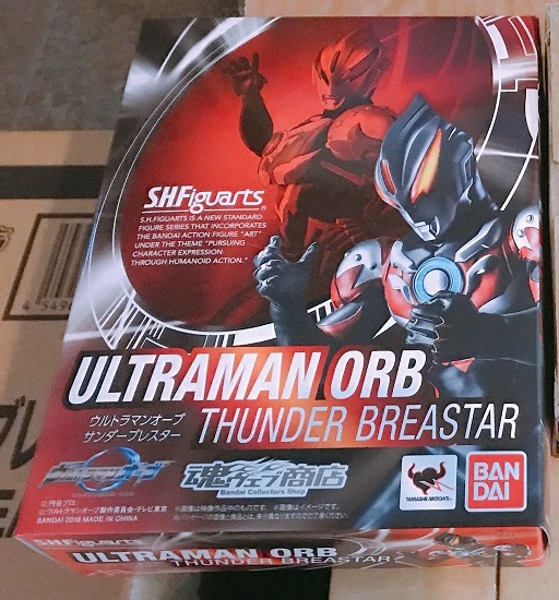 Оригинальный BANDAI Tamashii Наций S.H.Figuarts SHF эксклюзивный фигурку-Ультрамен Orb Thunder Breastar