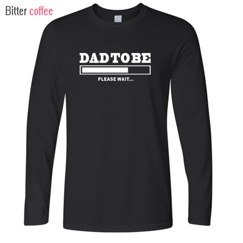 Сезон осень-зима Для папы чтобы быть Забавный ожидает Baby загрузка футболки с