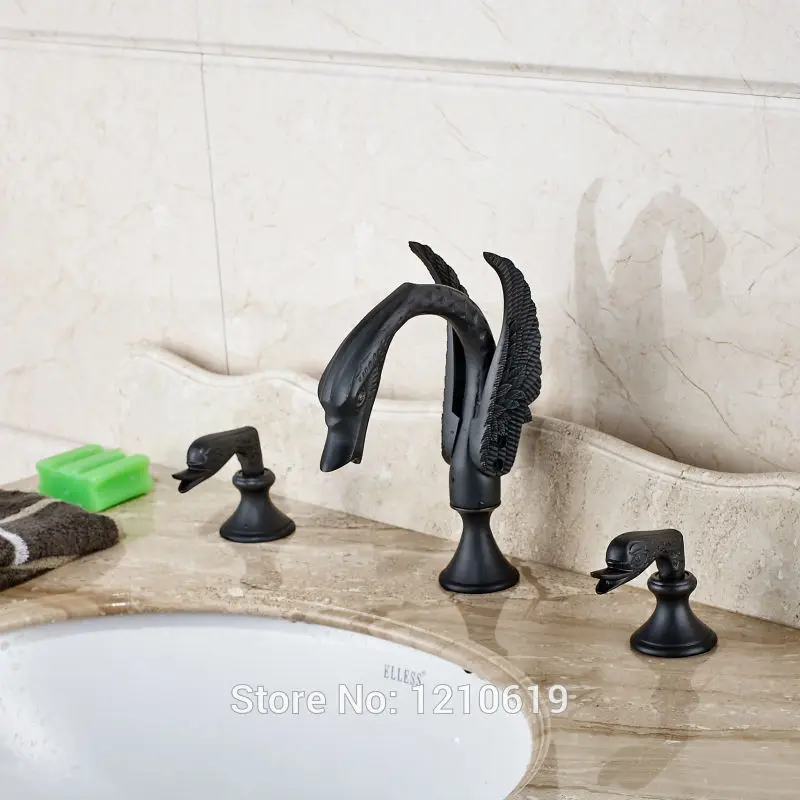 Uythner новый кран для раковины в стиле лебедя с двумя ручками масло втирается