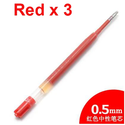 OEM Red ink 3pieces Оригинальные ручки Xiaomi Mijia металлические шариковые ручки PREMEC гладкая швейцарская заправка 0,5 мм японские черные, голубые чернила ручки для подписи - Цвет: OEM Red ink 3pieces