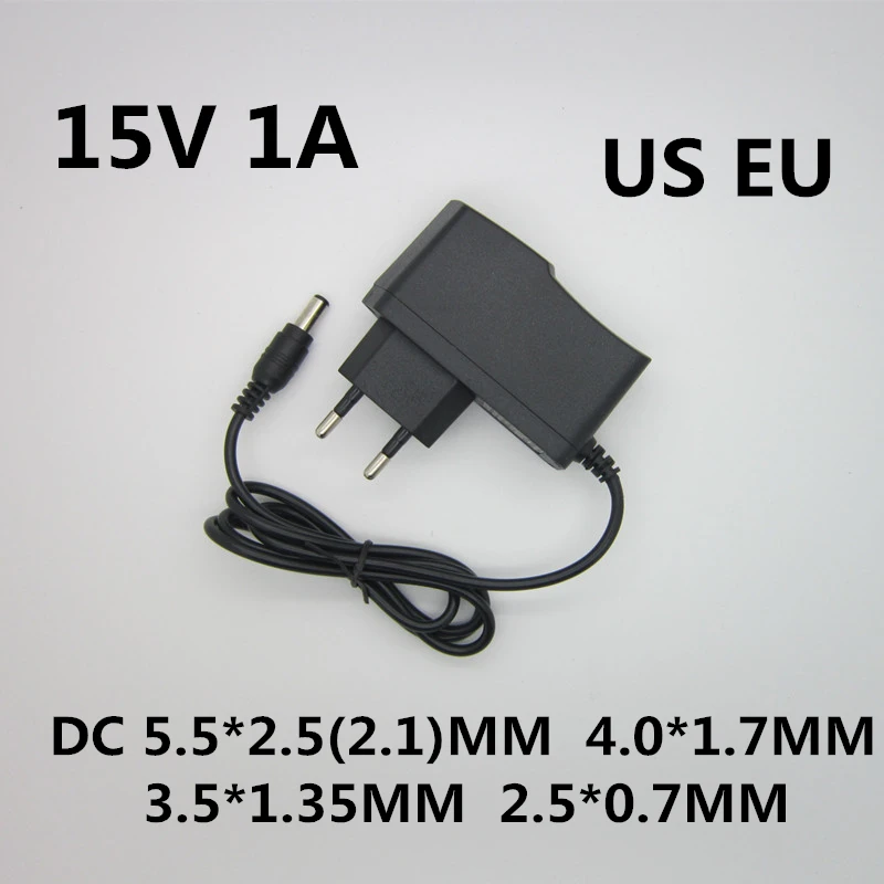 Лучшее качество AC/DC адаптер DC 15 в 0.5A 1A 2A 3A AC 100-240 В конвертер адаптер 15 в Вольт 1000 мА зарядное устройство источник питания ЕС США вилка