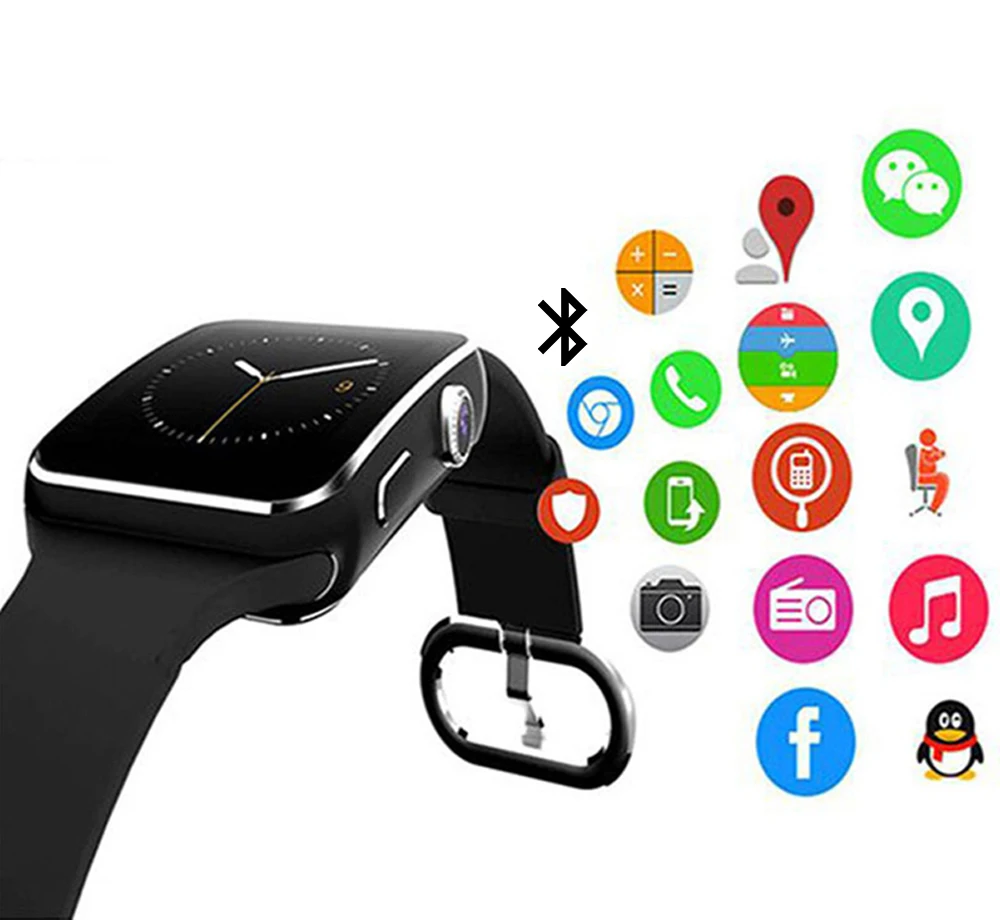 X6 Bluetooth Смарт часы Smartwatch Curve сенсорный экран телефон Спорт Фитнес шагомер камера