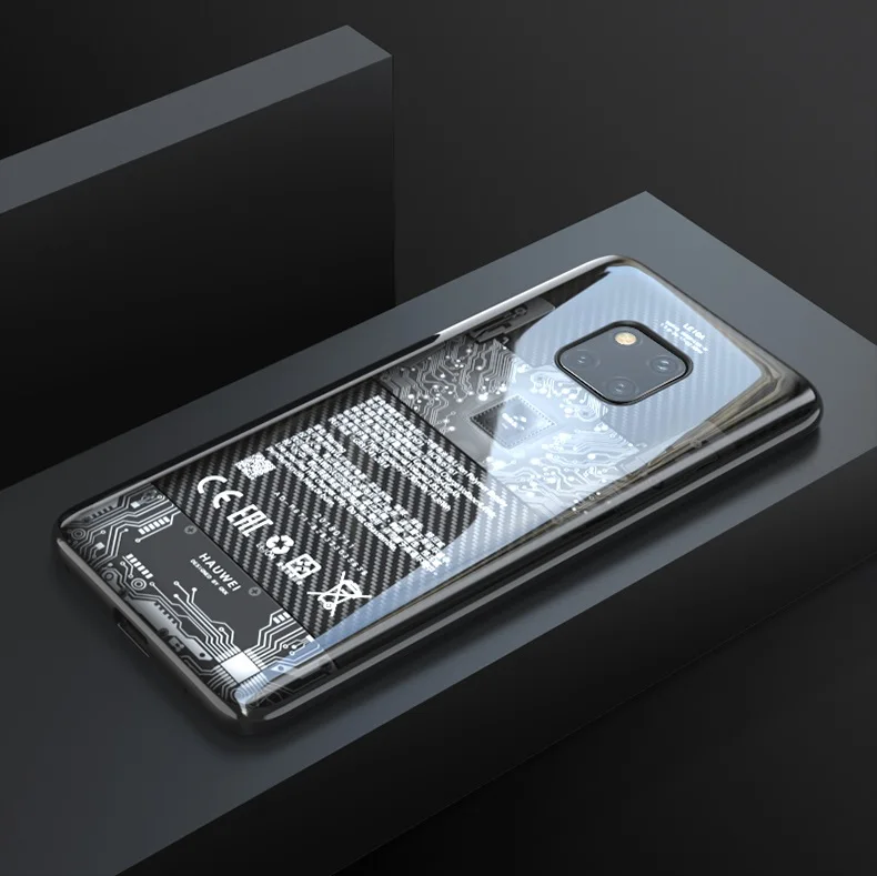 Роскошный чехол для huawei mate 20 pro, чехол из закаленного стекла с мягкими краями, ТПУ силиконовый чехол для телефона, чехол для mate 20
