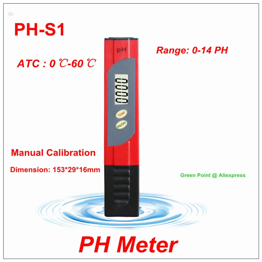 Новейшая модель PHS1 ручной калибровки рН метр PH S1 Ручка бифунктионал Портативный