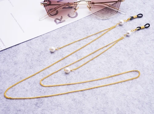 Gold White Pearl YDO, модная цепочка для очков для чтения, Золотое кружево для очков, шнур для очков, солнцезащитные очки, ремни, Brillenkoord, аксессуары для очков - Цвет: Gold White Pearl