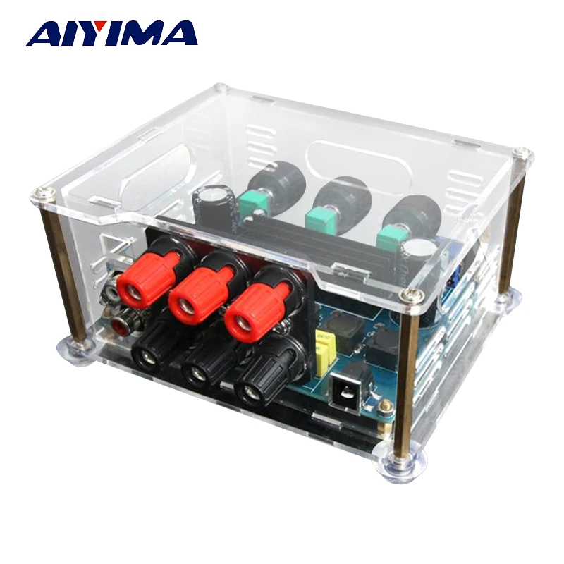 Aiyima mega bass 2,1 цифровой усилитель TPA3116D2 стерео DC12V-24V сабвуфер AV аудио усилитель плата Высокая выходная мощность 200 Вт
