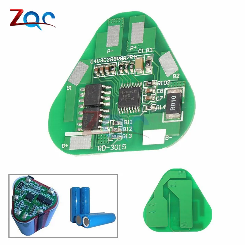 3S 4A литий-ионная батарея Защитная печатная плата 3 ячеек PCB 10,8 V-12,6 V 3S2P 10,8 V 11,1 V 12V