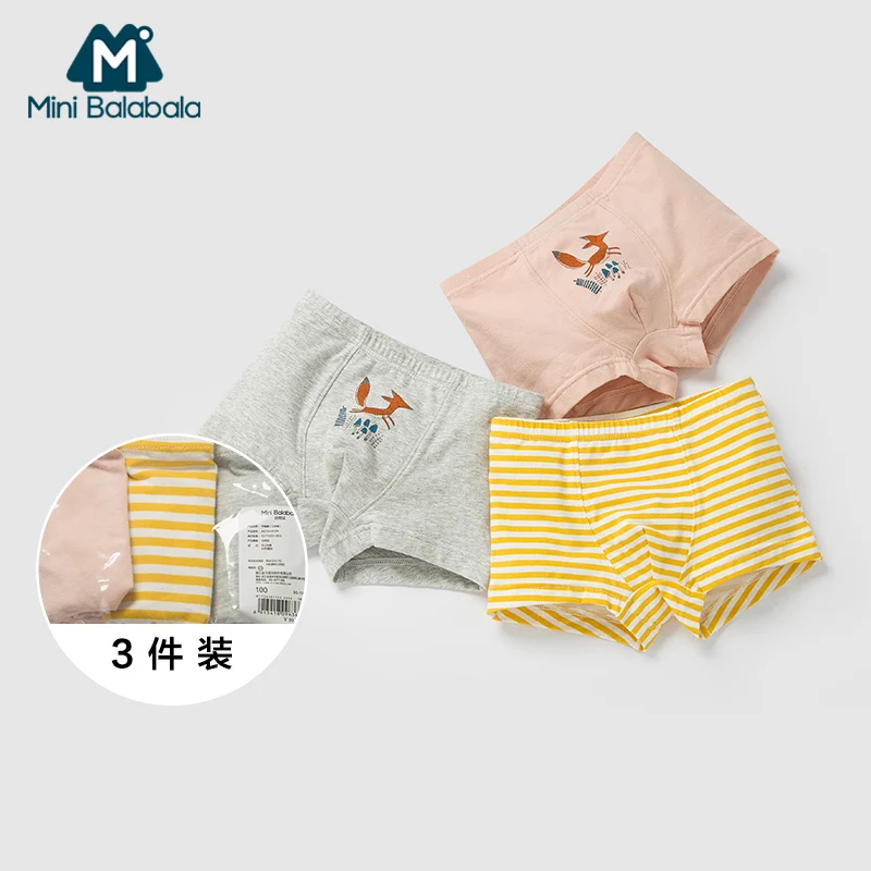Mini Balabala/Новинка детское хлопковое нижнее белье трусики для мальчиков и девочек