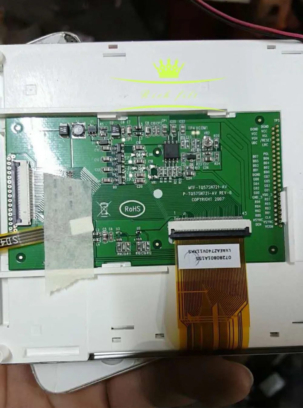 5 7 дюймовый ЖК-дисплей экран панель с сенсорным экраном MTF-TQ57SN721-AV P-TQ57SN721-AV LVAEAZ740V11XKS