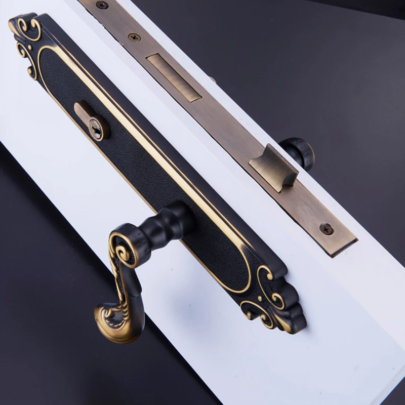 1 комплект Европейский латунный дверной замок бесшумная ручка шкафчика неравный