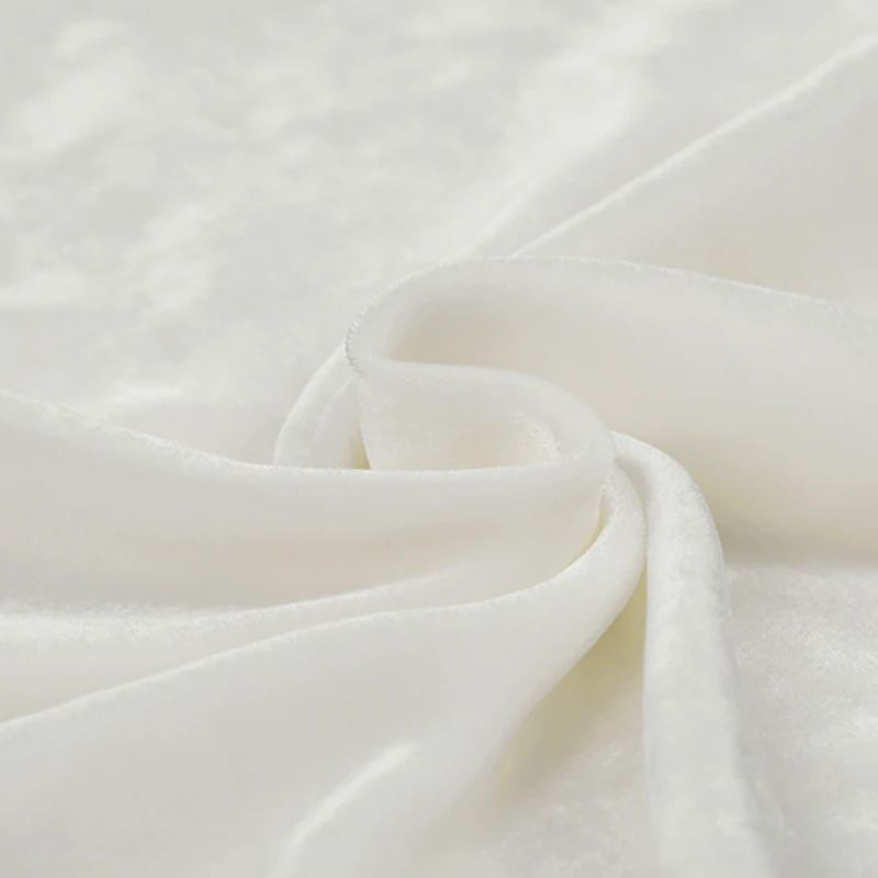 Telas Высококачественная 100% Шелковая бархатная ткань шторы и платья шелковая белая