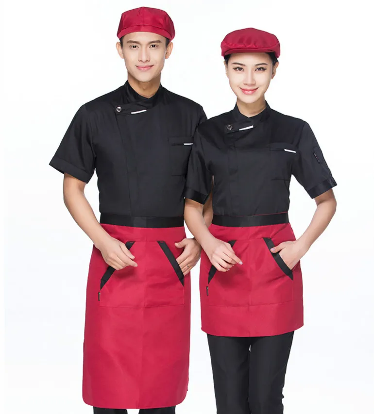 Оптовая продажа унисекс кухонная форма шеф повара для пекарни стоячий воротник