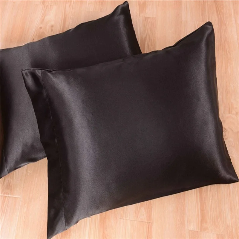 Домашний текстиль сатин шелк простыня набор однотонный комплект постельных