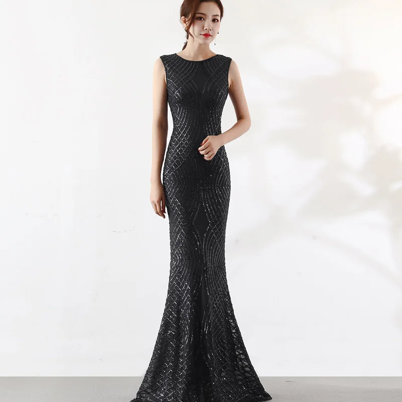 Формальные o образным вырезом Длинные Макси Вечерние платья наряды халат для