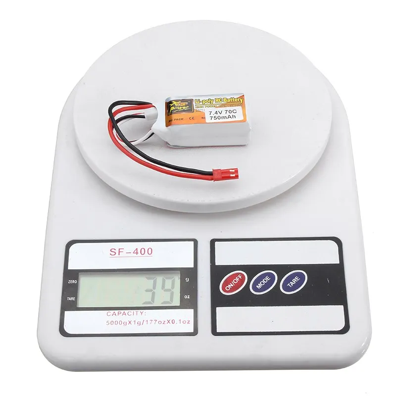 ZOP Power 7 4 в 750 мАч 2S 70C аккумуляторная батарея Lipo с разъемом JST для радиоуправляемого