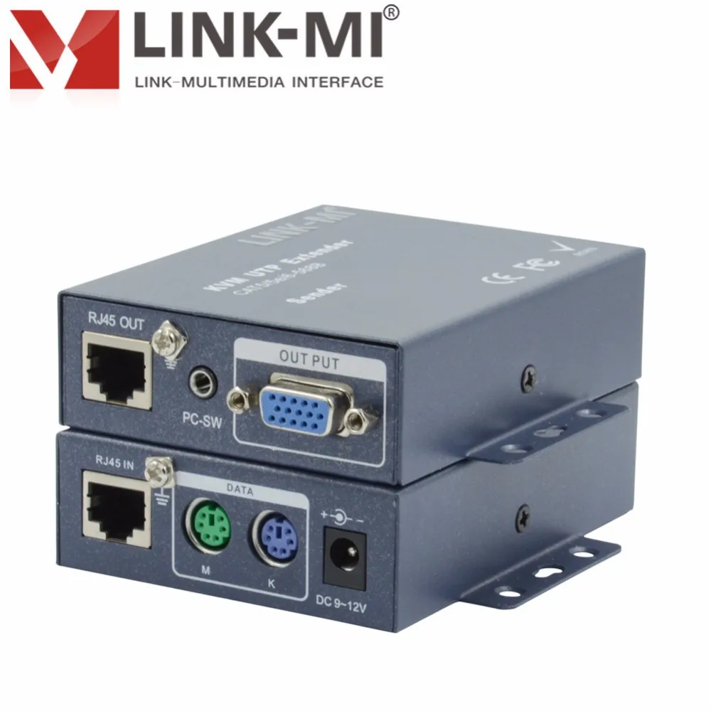 LINK-MI K101TR 100m PS/2 VGA KVM Extender Sender and Receiver CAT5 CAT5E CAT6 USB Keyboard Mouse support port monitor | Электроника