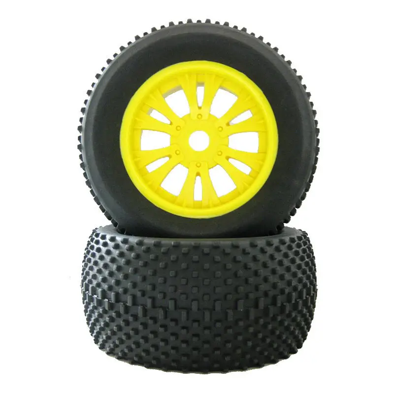 4pcs/lot RC Rubber Sponge Tires Tyre Rim Wheel 140*68*17mm For 1/8 HSP Baja Tyranno Off Road Monster RC Truck