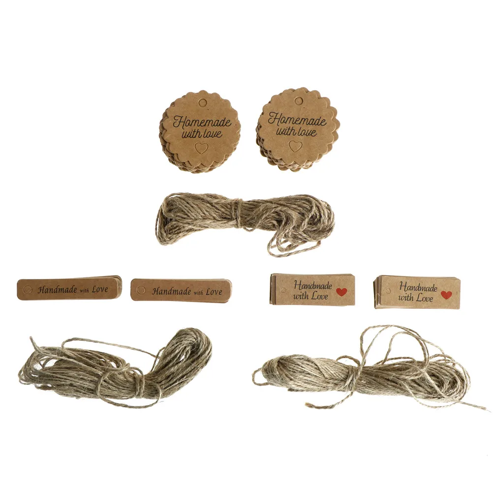 100 шт. этикетки для одежды милые бумажные бирки бумажных карт ручной работы с