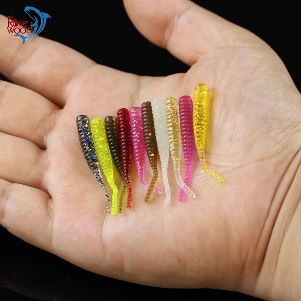 100 шт., искусственная Мягкая приманка Pesca, 4 см/0,3 г, UL, рыболовный червь, плавающая приманка, Мягкая приманка для карпа на рыбалку, приманка для рыбалки, смешанные цвета