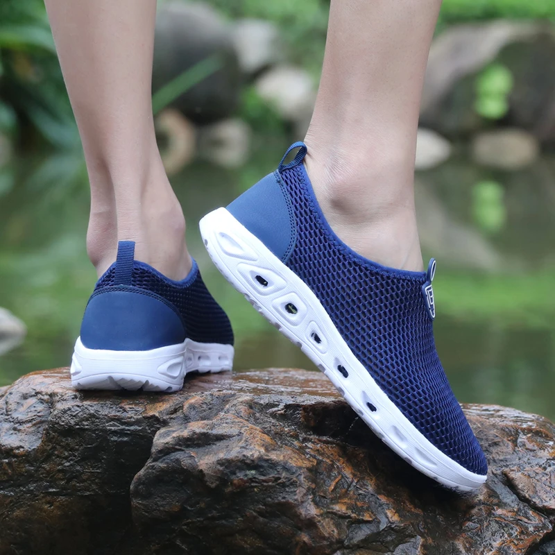 

Adults Men's Outdoor Mesh Sport Aqua Shoes Slip On Quick Drying Water Shoes Lightweight Beach Walking Fitness Sneakers