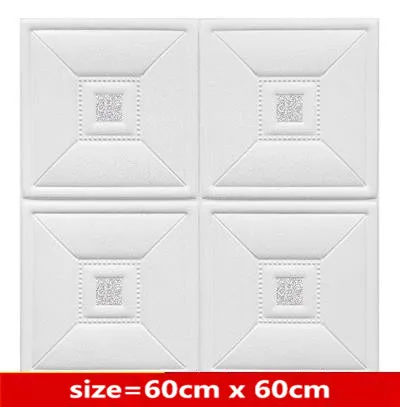white and Silver 3d настенные наклейки для гостиной, спальни, стены, юбки, кирпичные обои, настенная плитка с фоном, водонепроницаемые самоклеящиеся обои - Цвет: white and Silver