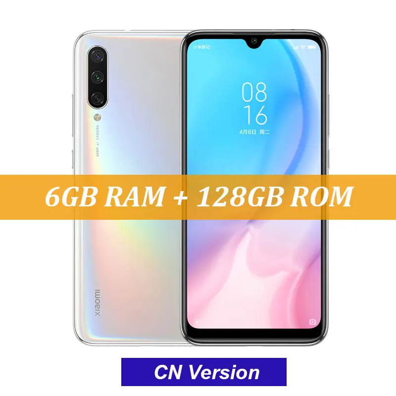 White Xiaomi Mi CC9e 9 SE 6 GB ram 128 GB rom мобильный телефон Snapdragon 665 48MP Тройная камера 32MP фронтальная камера 6,08" AMOLED - Цвет: White