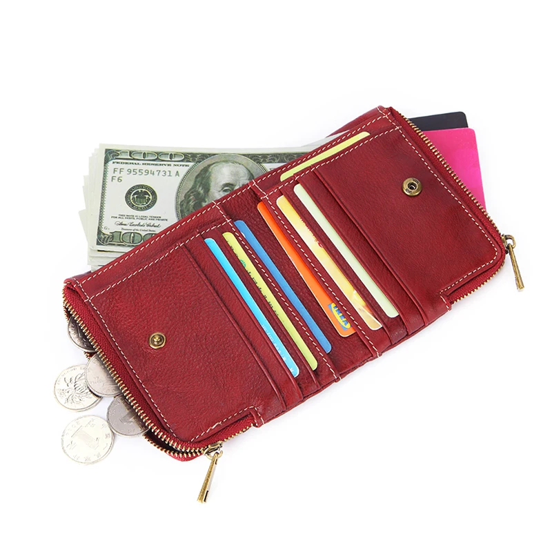 Betiteto Rfid Высокое качество Натуральная кожа монета кошелек кожаный женский