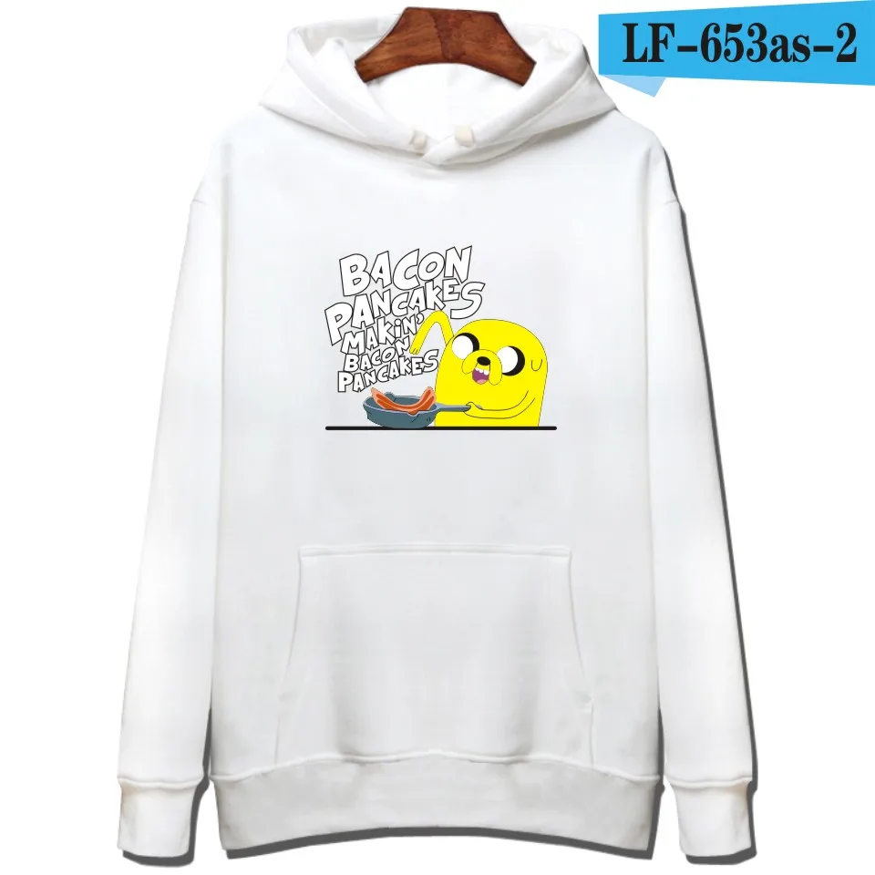 white Aikooki Adventure Time/толстовки с капюшоном для мальчиков и девочек; черный свитер; сезон осень-зима; одежда в стиле «хип-хоп», «Harajuku Polluvers» - Цвет: white