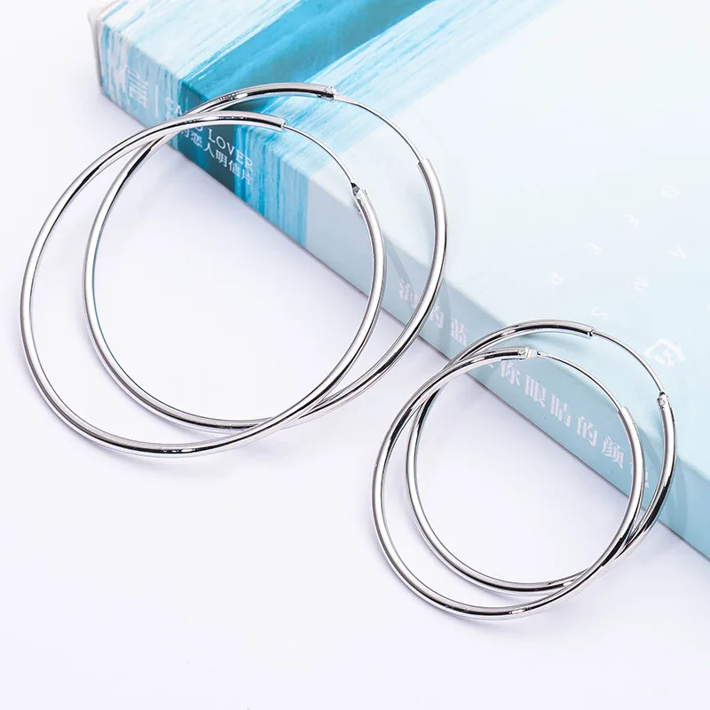 Большие серьги кольца из нержавеющей стали большие популярные в американском и