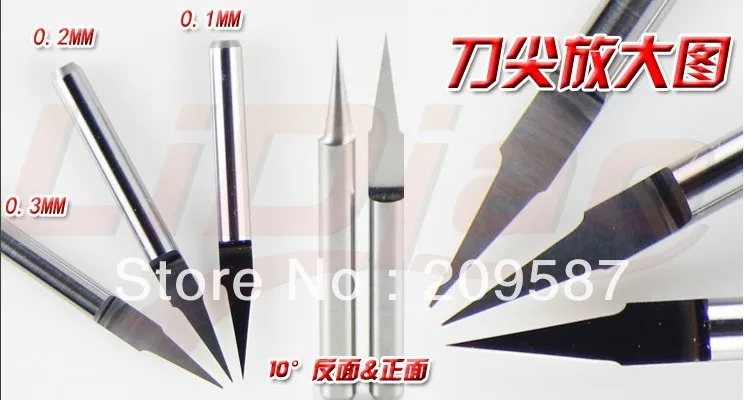 

10pcs Carbide PCB Engraving Bits CNC Router Tool 10 Degree 0.3mm