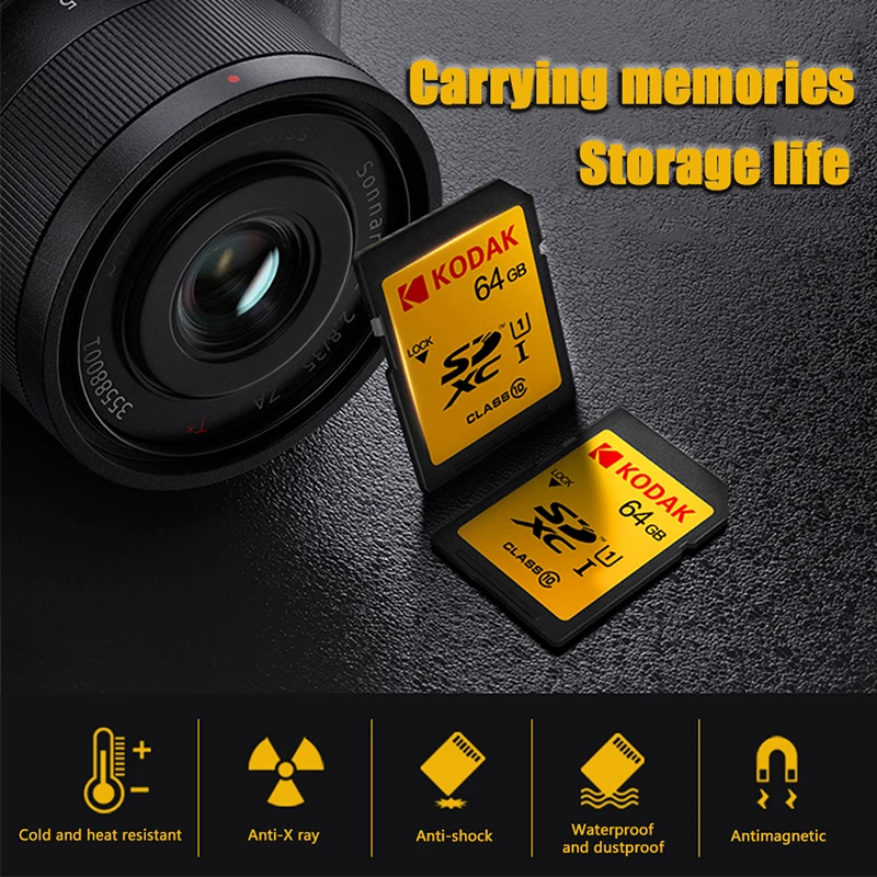 Карта памяти KODAK U1 высокоскоростная SD карта 32 ГБ 80 Гб МБ/с. 16 50 класс 10 для цифровых