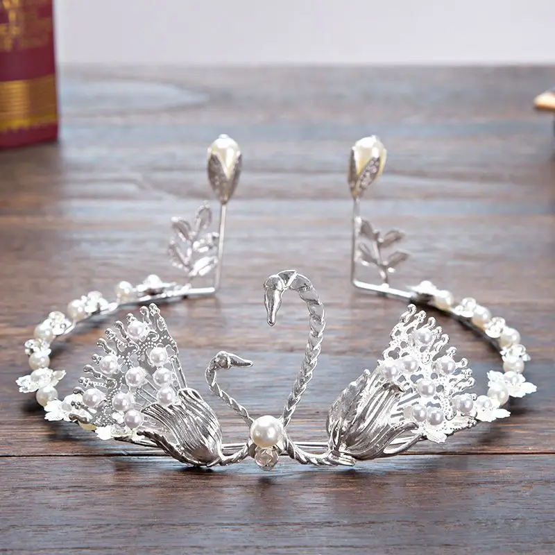 TANGTANG искусственная Корона торта свадебный день рождения Лебедь жемчуг ручной