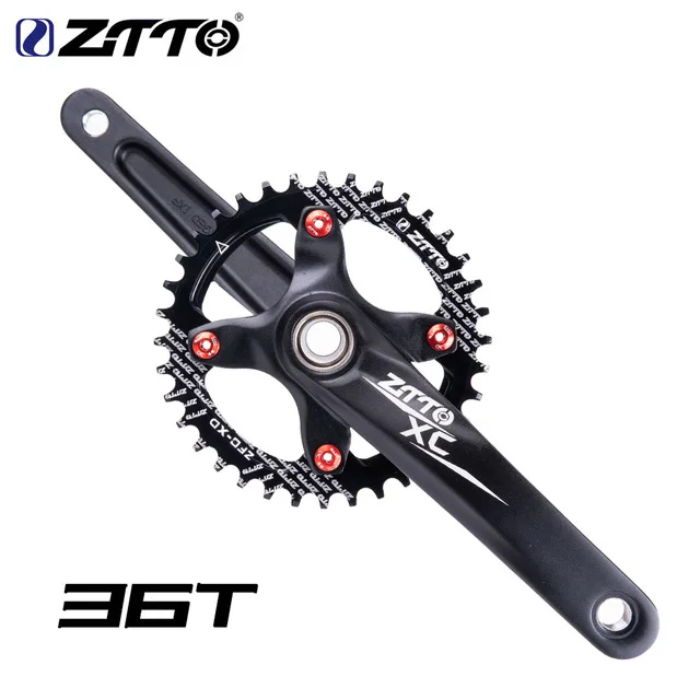 CRANKSET 36T ZTTO рукоятка MTB 170 мм рукоятки 1X системы звездочки один брелок для ключей узкая ширина 104 BCD для 1*11 1* 10В RGBW, горный велосипед - Цвет: CRANKSET 36T
