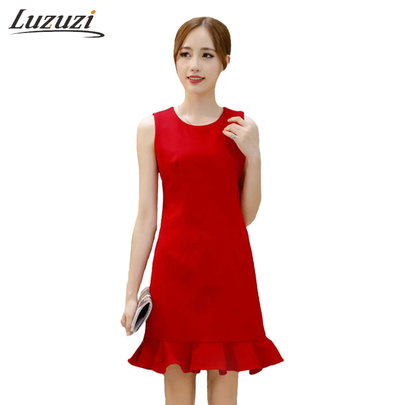 Женское платье сексуальное однотонное летнее без рукавов облегающее Платье До