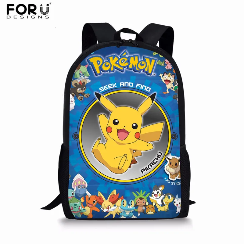 XM2709C FORUDESIGNS/аниме рюкзак Pokemon Карманный Пикачу школьная сумка для девочек и мальчиков рюкзак для переноски детей Детский Рюкзак основной Sudent Рюкзак Книга сумка - Цвет: XM2709C