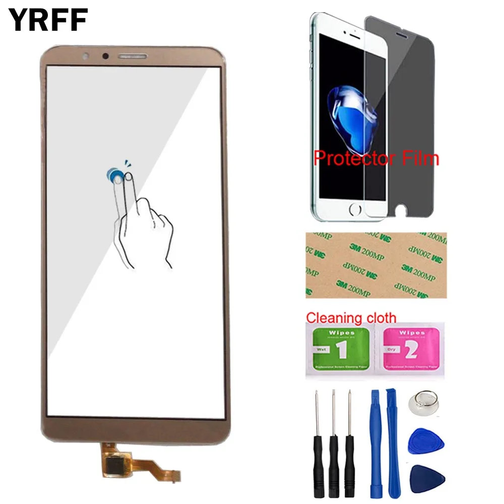 YRFF сенсорный экран для huawei Honor 7X сенсорный экран сенсорная панель с объективом мобильный дигитайзер панель+ Инструменты+ защитная пленка