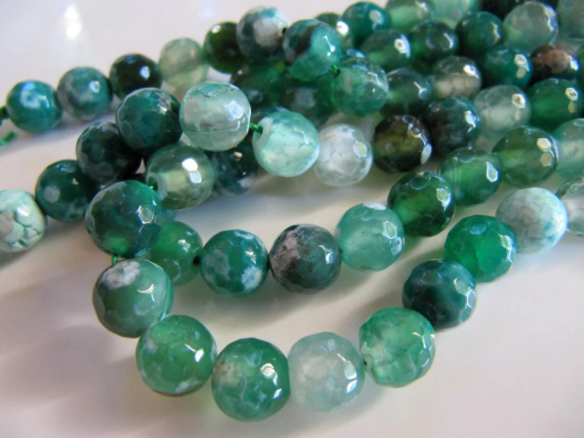 Модный diy 8 мм круглый белый зеленый агат e Bead Агаты камень приблизительно 55 шт.|beads