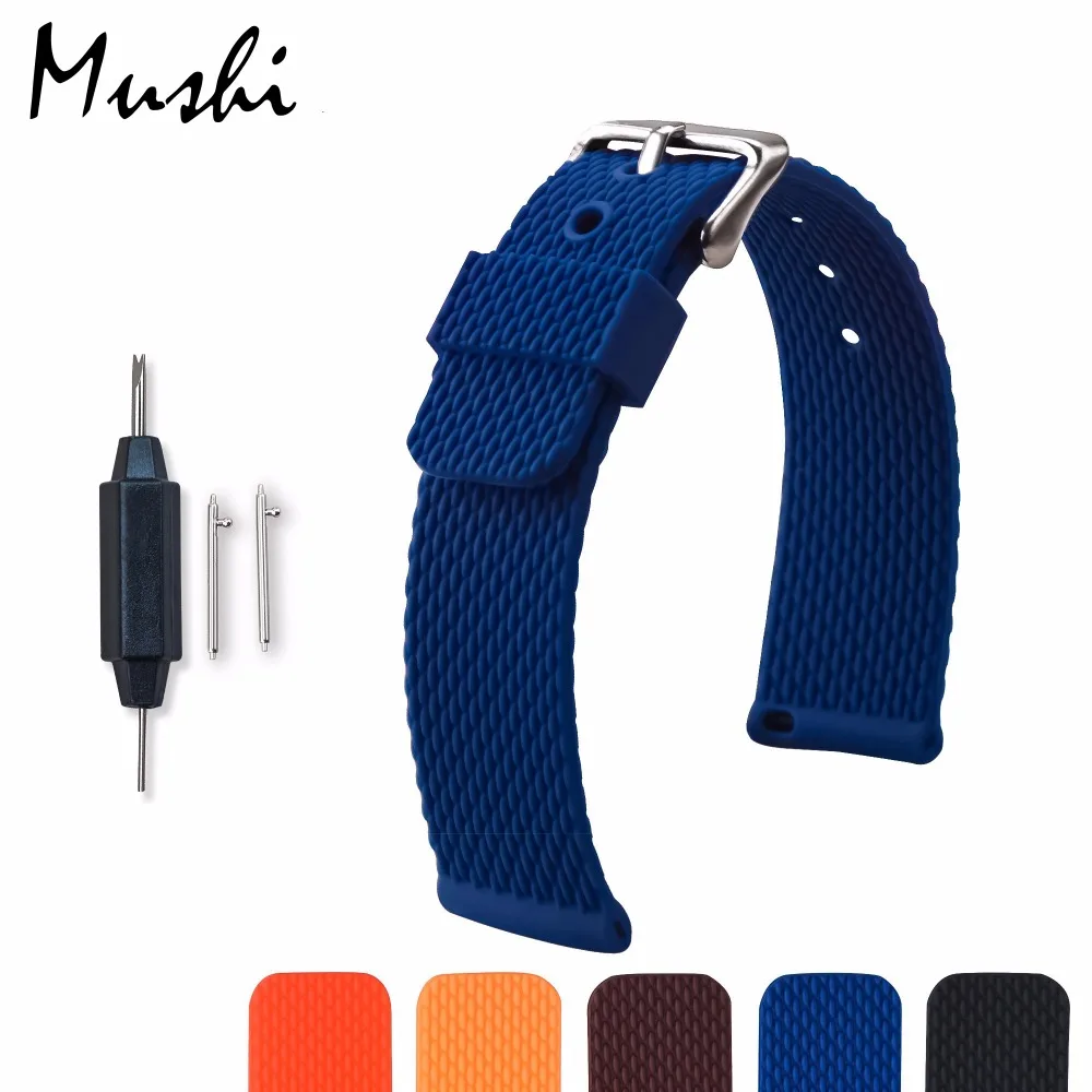Ремешок силиконовый для наручных часов 18/20/22/24 мм|watch strap|rubber watch strapsilicone watchband |