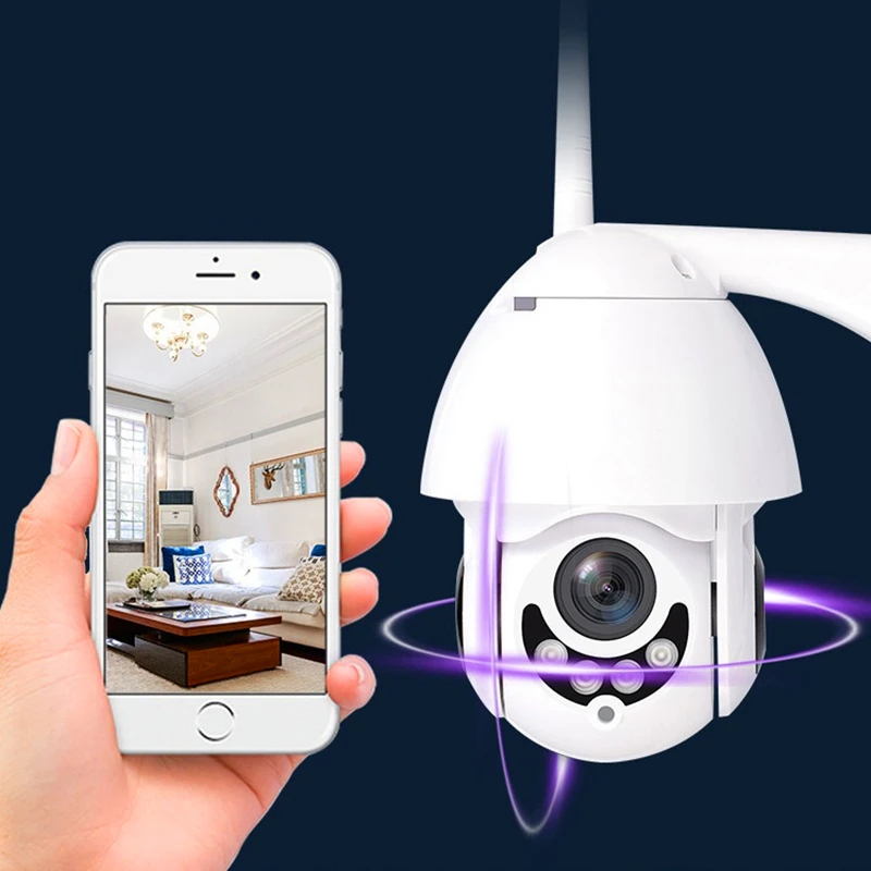 Wifi камера наружная камера наблюдения с датчиком PTZ IP камера ONVIF 1080p скорость купольная ip-камера wifi Внешняя 2MP IR домашняя камера видеонаблюдения s