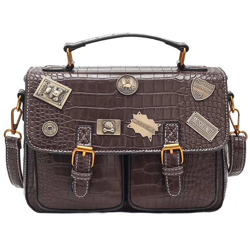 

6 Christmas Gift Steampunk british women bags Steam Punk Retro Handbags lady shoulder bag working briefcase pure color