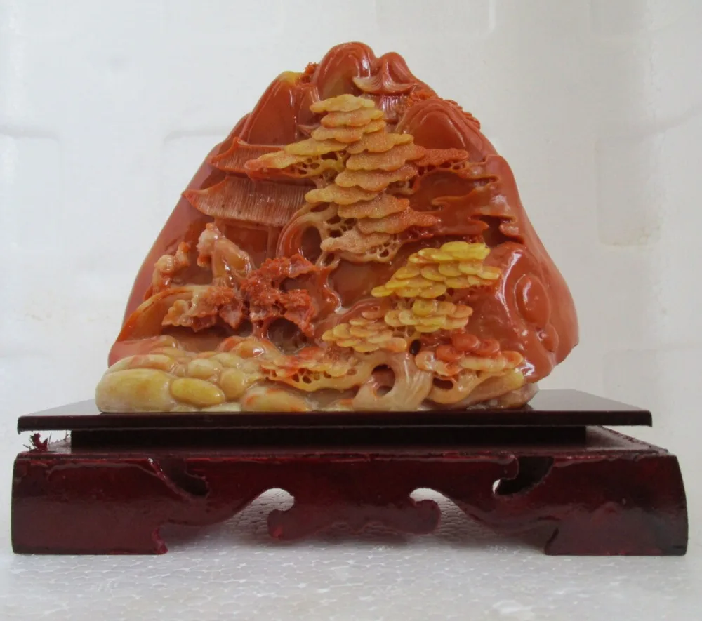 Китайский камень Шушан ремесла украшения дома ручной работы каменная скульптура