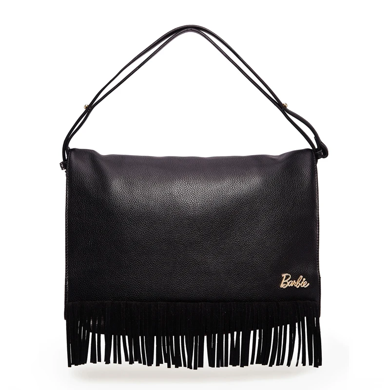 2018 новая женская сумка Барби с кисточкой повседневная через плечо модная кожаная