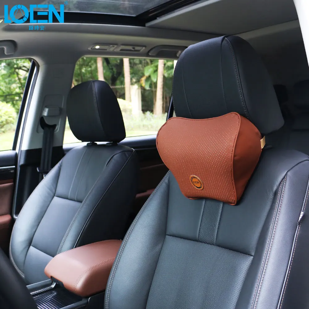 LOEN кожа авто автокресло подушка для шеи подголовник пены памяти подушки