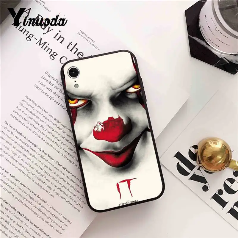 A7 Yinuoda это Pennywise клоун ужас мягкий резиновый черный чехол для телефона для iPhone 5 5Sx 6 7 7plus 8 8Plus X XS MAX XR 10 Чехол - Цвет: A7