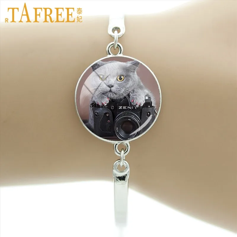 TAFREE Необычные интересные котенок кошка Шарм браслет милые женские Девушки Ювелирные изделия кошка подарки для любимых мода милые животные bijoux E790 - Окраска металла: E792