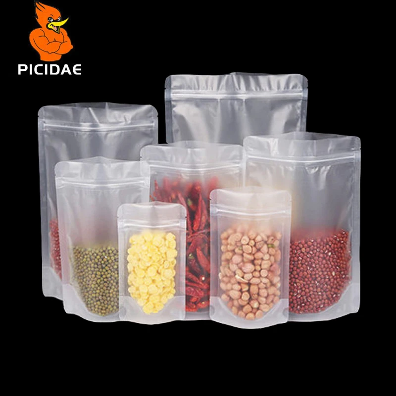 

Stand Up Food Pouch Matte Zip Lock Plastic Bag Packaging Frosted Self Clear Ziplock Heat Seal Baking Package Reclosable Snacks