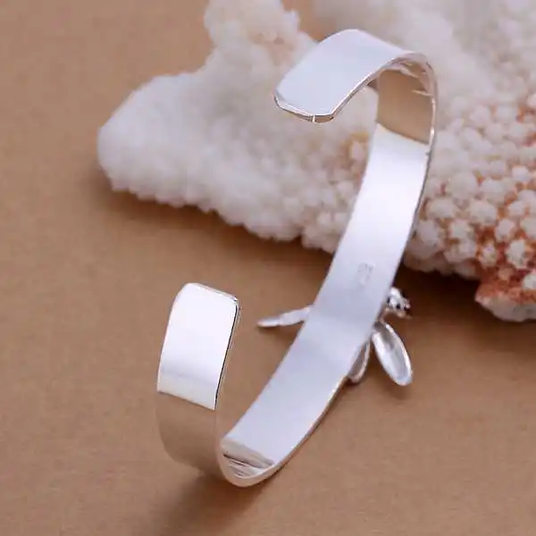 Горячая продажа 925 Серебряный ювелирный браслет изящная мода стрекоза Высокое