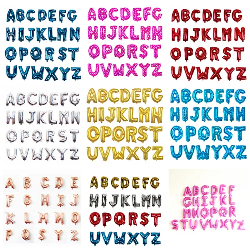 Фольгированные воздушные шары в виде букв алфавита для дня рождения|helium ballon|helium