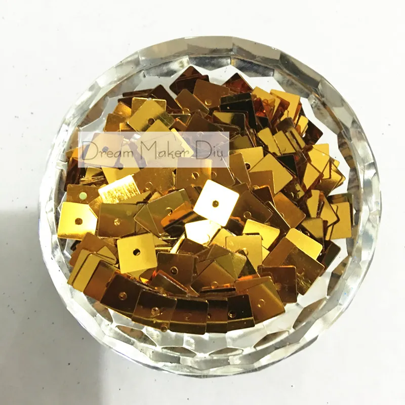 

2500pcs/ lot 7mm Golden square sequins Paillettes/PVC fashion accessories craft for Scrapbook Kid Diy Garments sewing