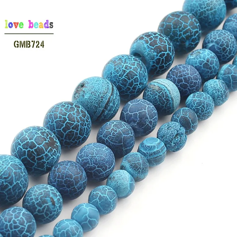 Бусины Из Натурального павлина синего мороза паука краба агата круглые бусины из